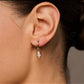 Marquise CZ Huggie Hoop Earrings