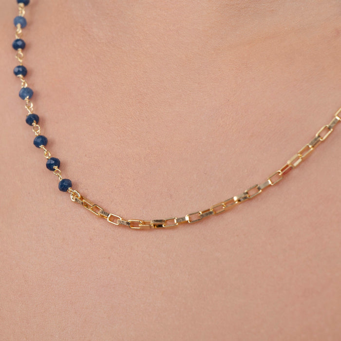 Gold Lapis Lazuli Necklace
