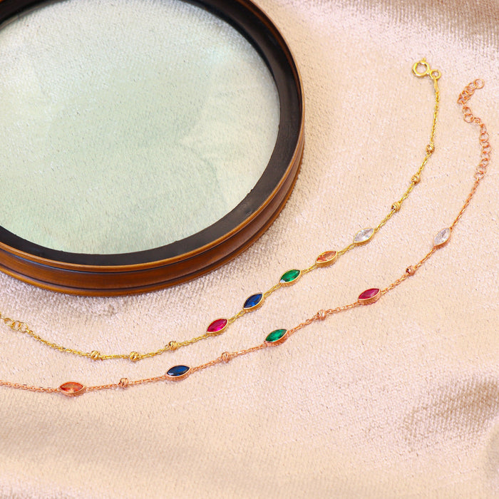 Gold Vermeil Gemstone Bracelet: