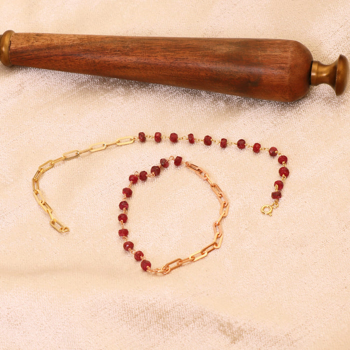 Dainty Garnet Bracelet