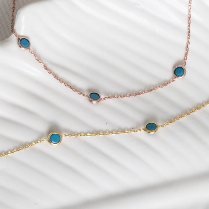 Elegant Turquoise Station Bracelet