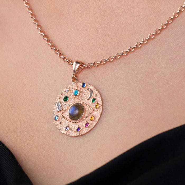 Chunky Vermeil Evil Eye Necklace