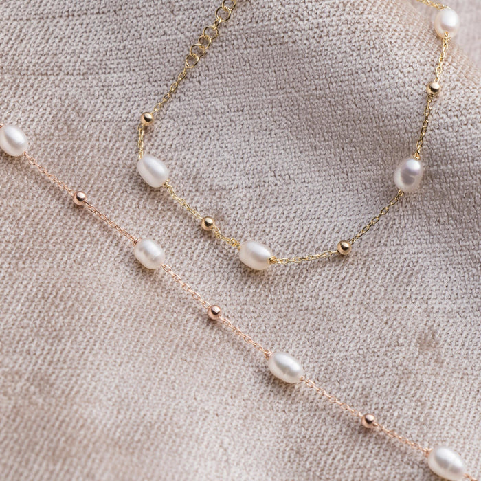 14K Gold Vermeil Pearl Bracelet