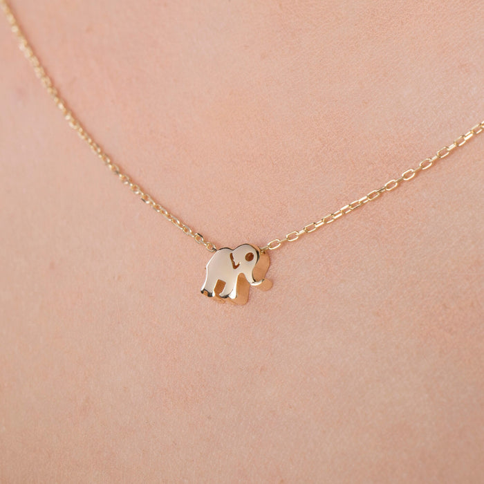 Gold Elephant Necklace
