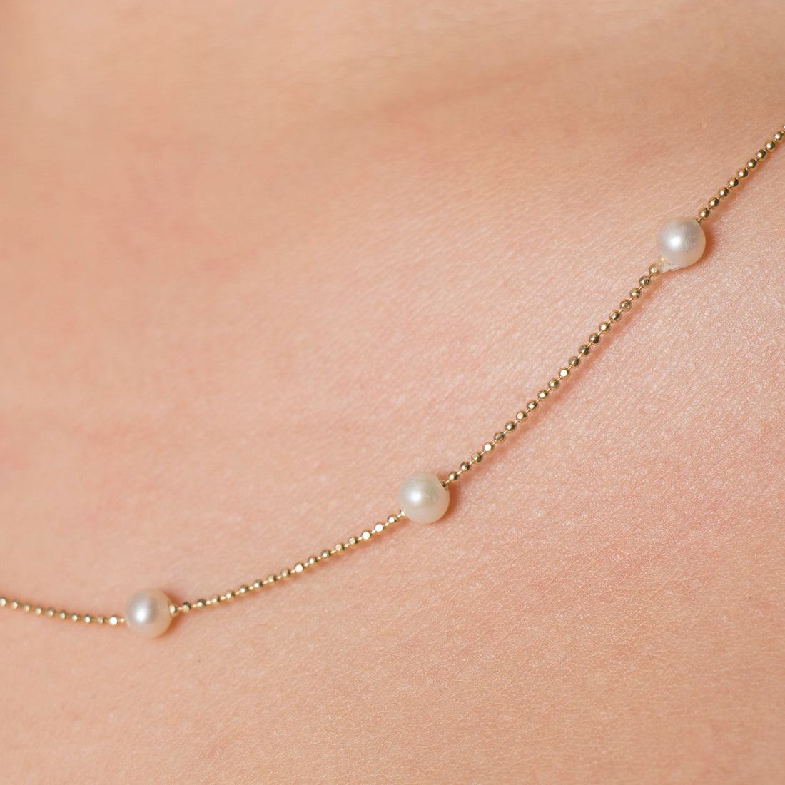 Gold Pearl Necklace