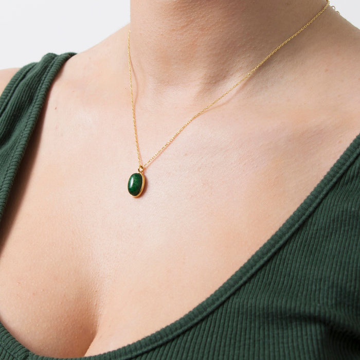 Dainty Jade & Turquoise Necklace