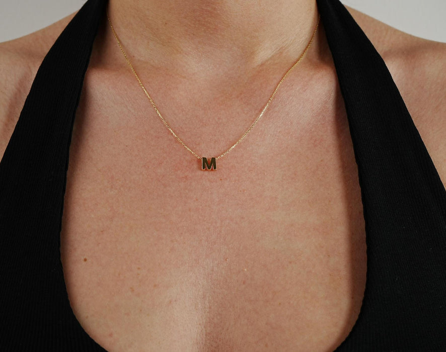 Personalized 14k Gold Initial Necklace