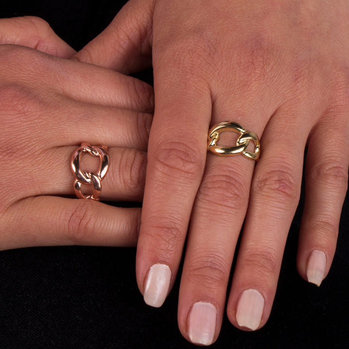 Chunky Gold Chain Ring