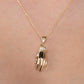 Gold Hand Amulet Necklace