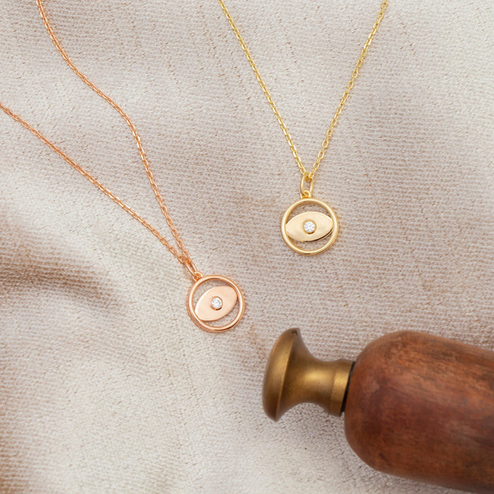 Gold Evil Eye Necklace