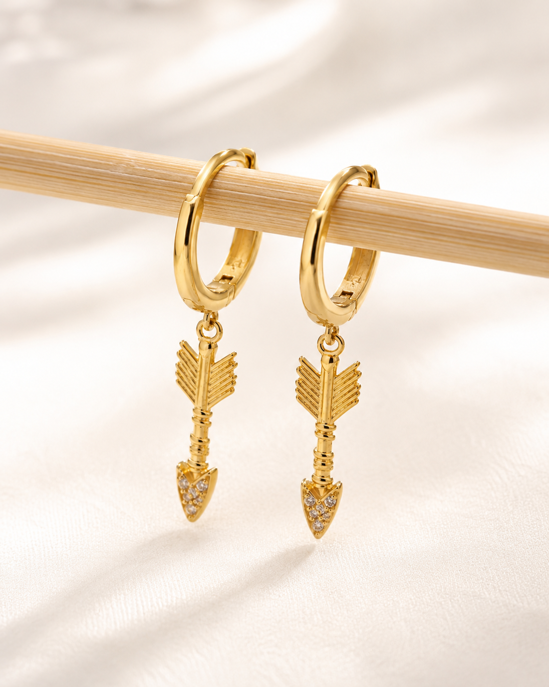 14K Solid Gold Huggie Hoop Earrings