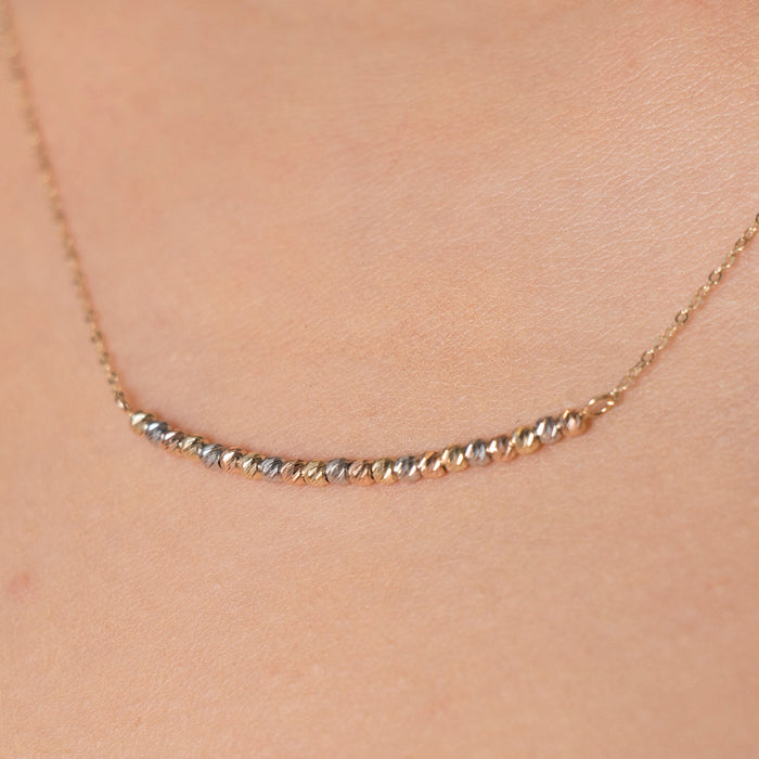 Elegant 14k Solid Gold Bar Necklace