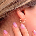 Hexagon Hoop Earrings
