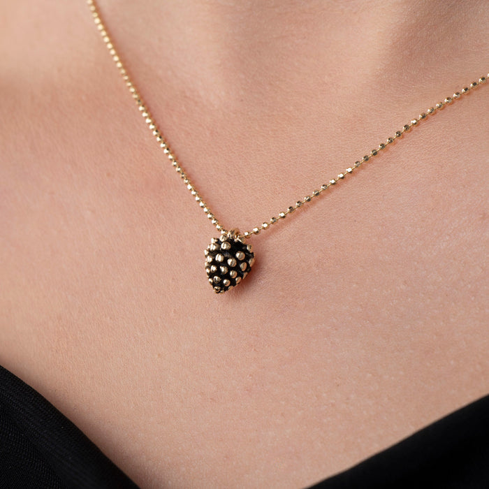 Handmade Gold Cone Necklace