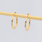Gold Twisted Hoop Earrings