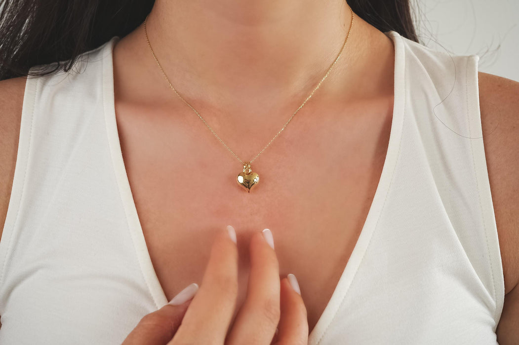 14k Solid Gold Heart Pendant