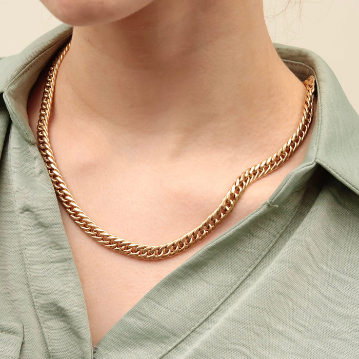 14K Gold Miami Cuban Chain Necklace
