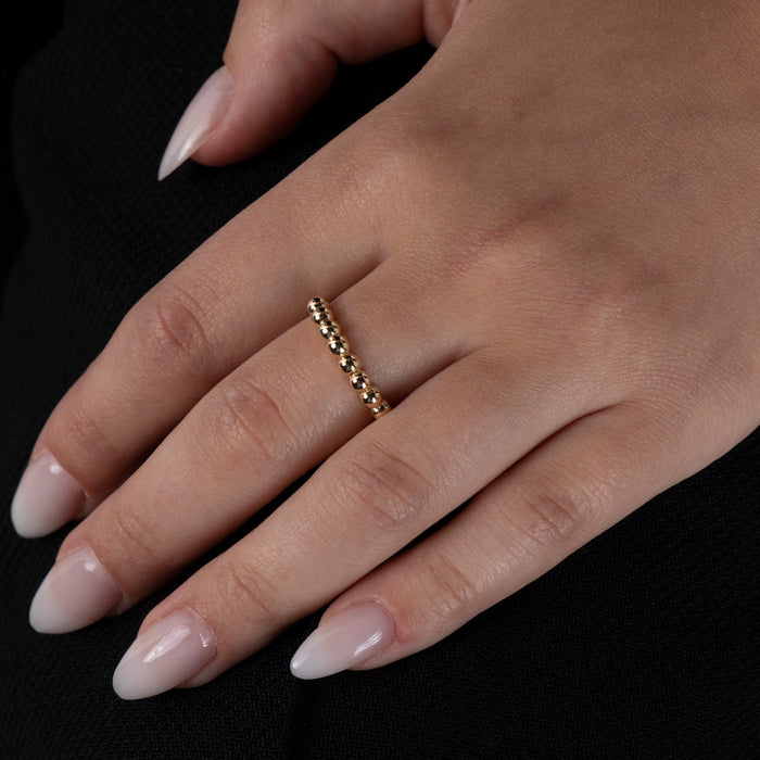 Dainty Beaded Fidget Ring