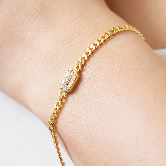 Dainty Baguette CZ Bracelet