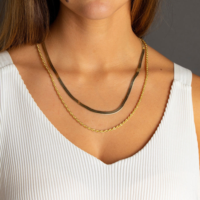 14k Gold Filled Rope Chain Necklace