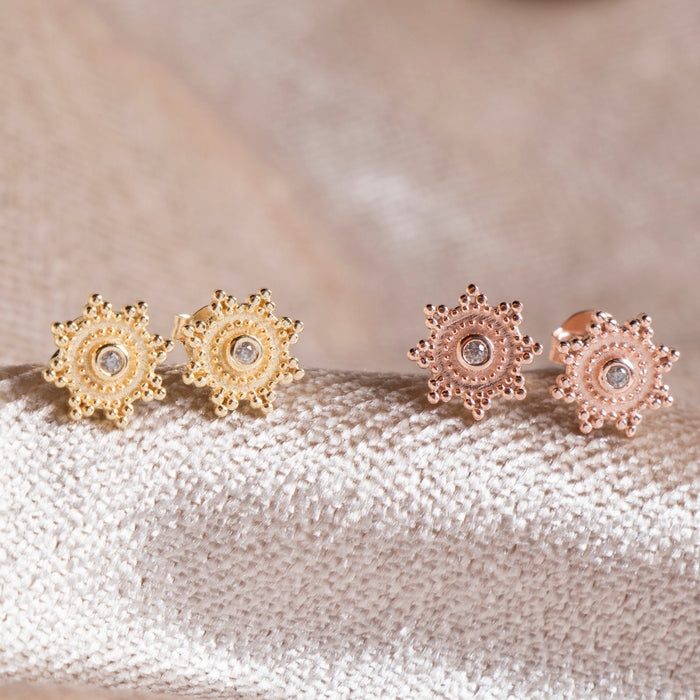 Sunburst Stud Earrings