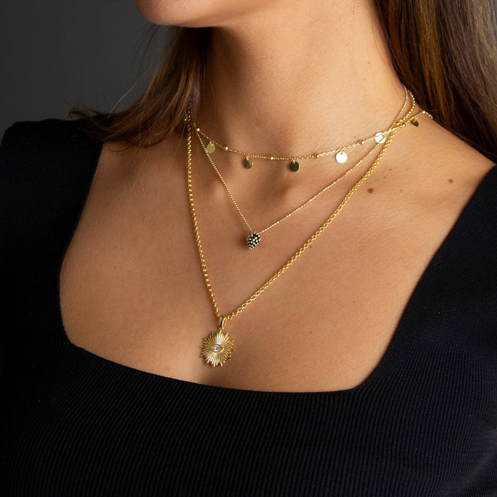 Handmade Gold Cone Necklace