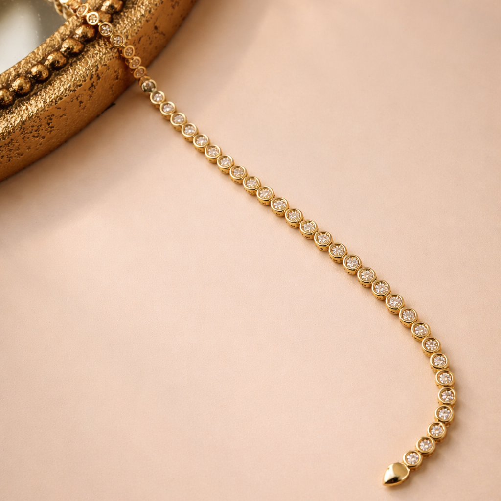 Bezel Set Tennis Bracelet