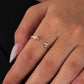 Three Diamond Open Ring