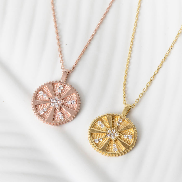 Delicate Celestial Rose Gold Necklace