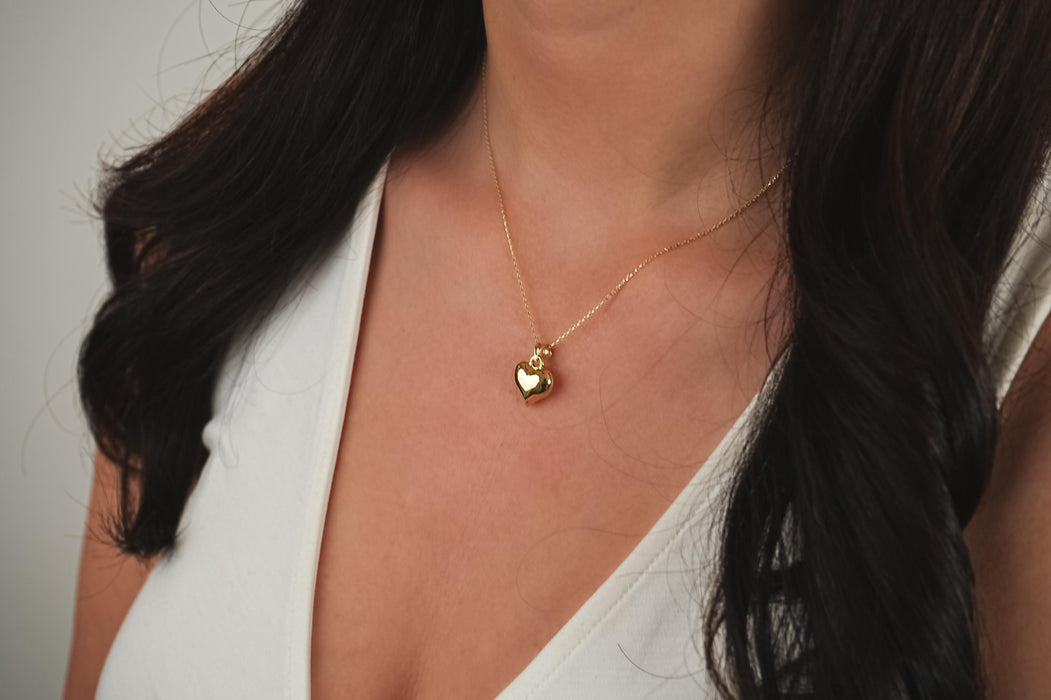 14k Solid Gold Heart Pendant