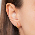 Twisted Gold Huggie Hoop Earrings