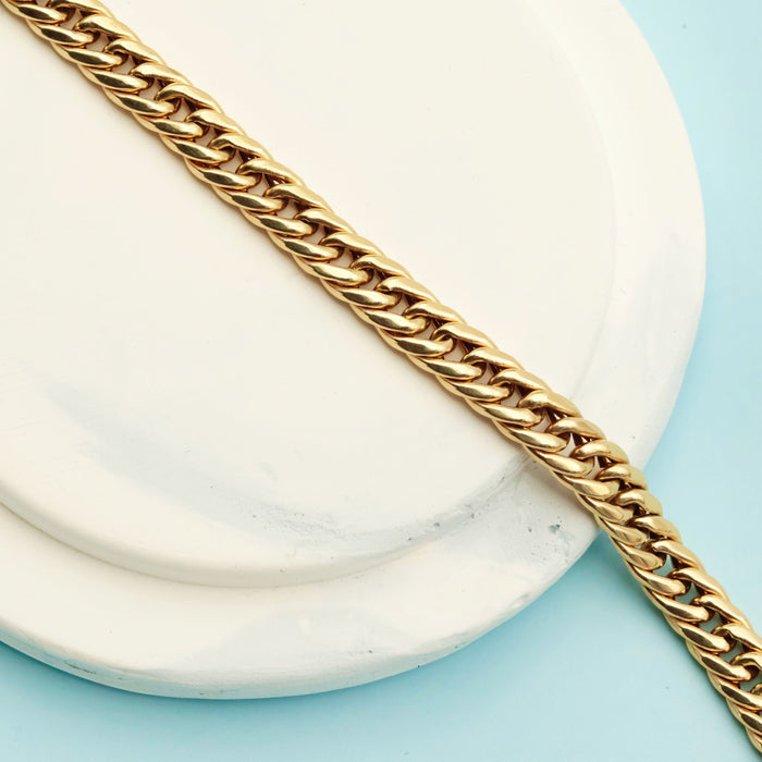 14K Gold Miami Cuban Chain Necklace