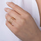 Elegant Hexagon Geometric Gold Ring