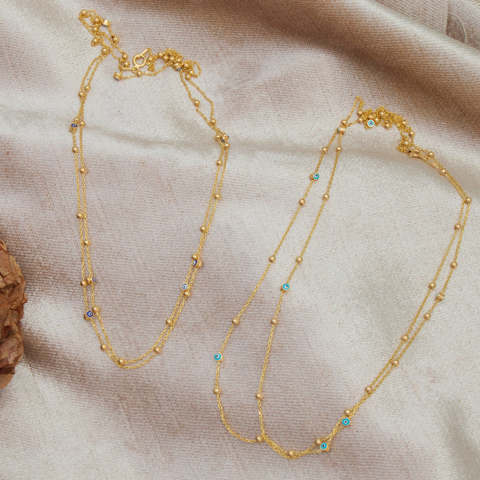 Evil Eye Beaded Station Necklace