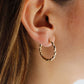 Gold Twisted Hoop Earrings