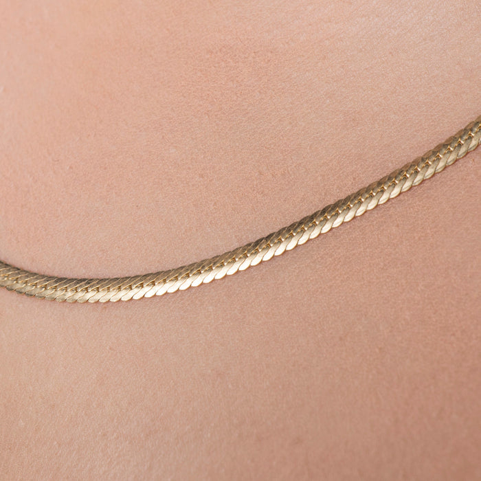 14k Gold Vermeil Curb Chain Necklace