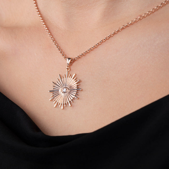 Gold Sunburst Necklace