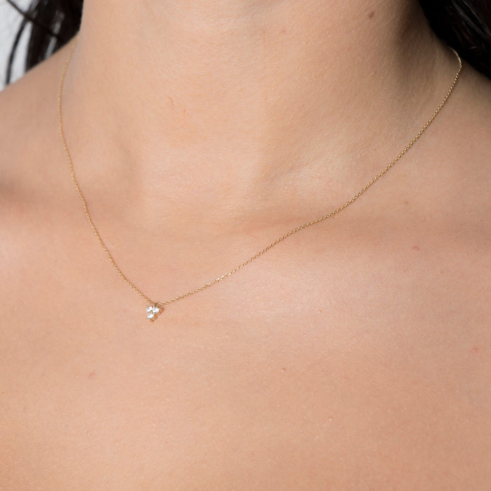 14K Solid Gold Trio Necklace