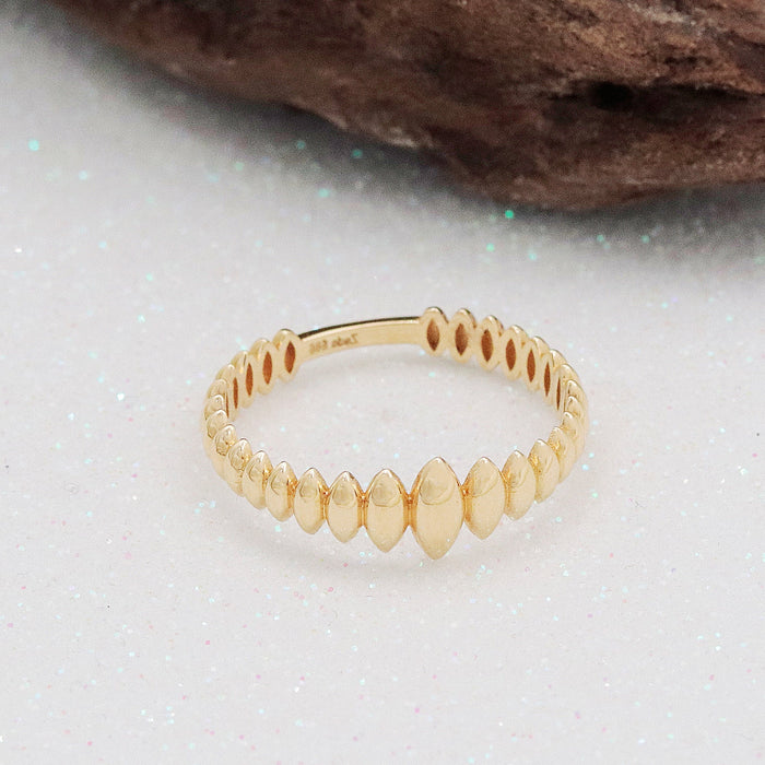 14K Solid Gold Spike Ring
