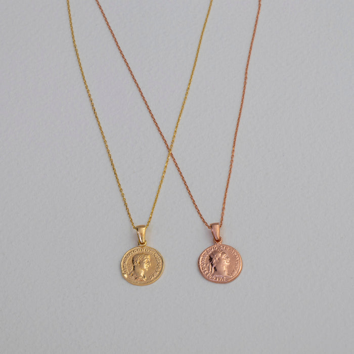 14k Gold Vermeil Coin Necklace