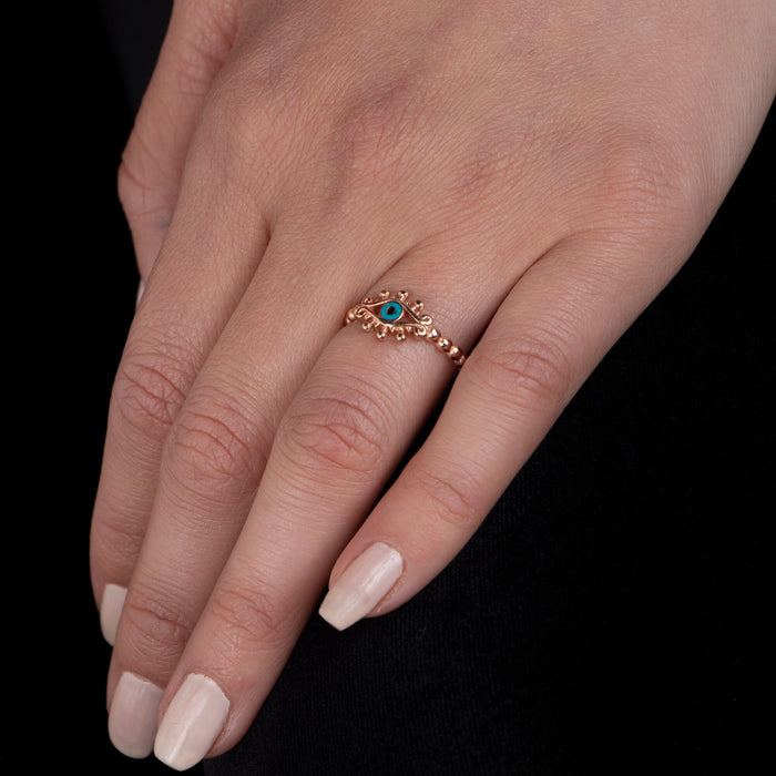 Gold Evil Eye Ring