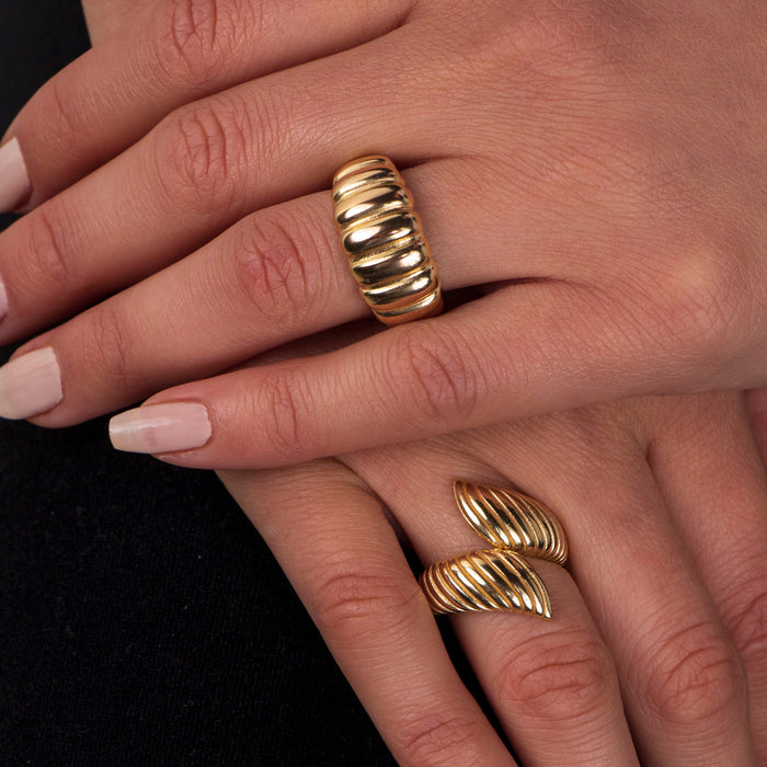 Chunky Croissant Dome Ring