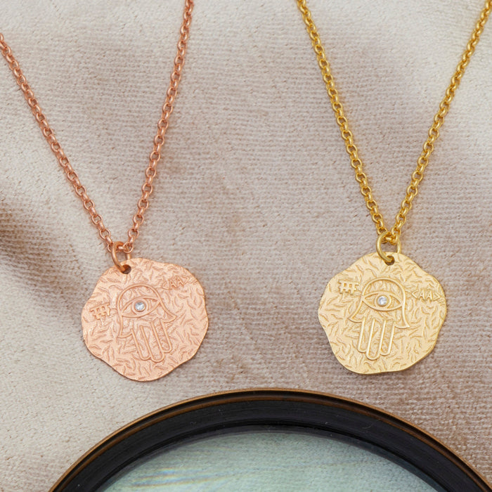 Gold Filled Hamsa Hand Necklace