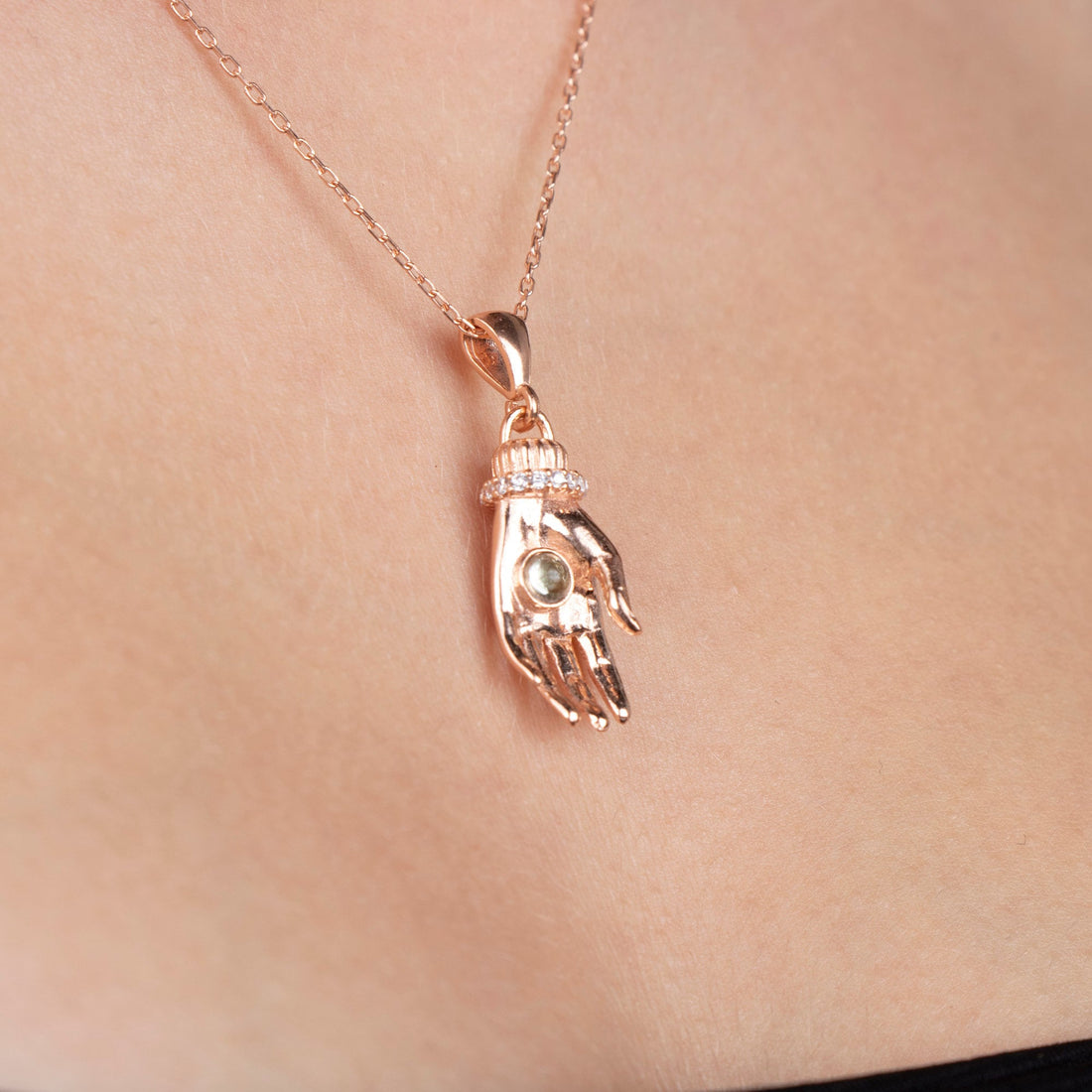 Gold Hand Amulet Necklace