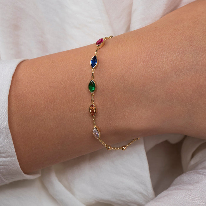 Gold Vermeil Gemstone Bracelet:
