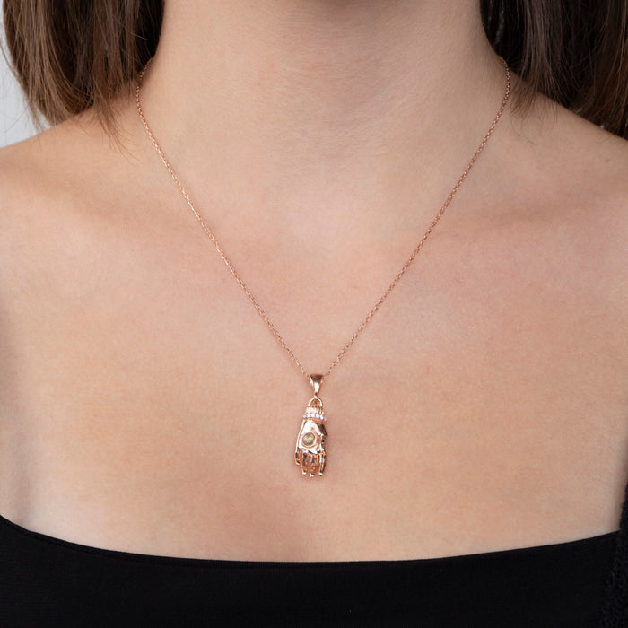 Gold Hand Amulet Necklace