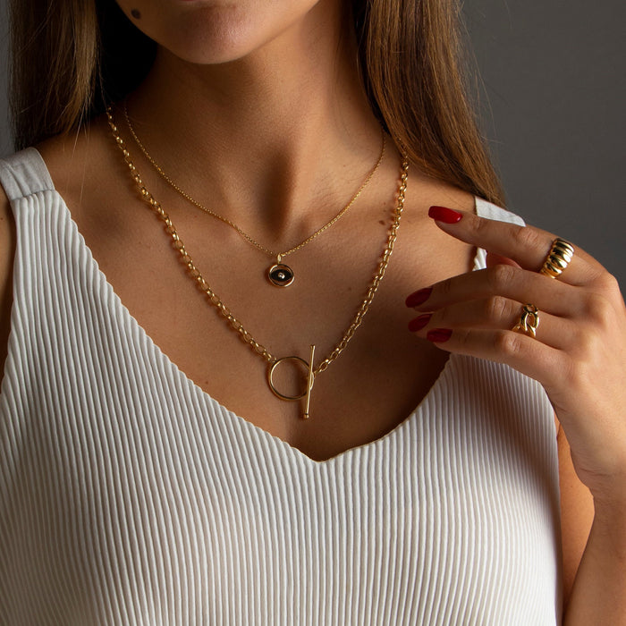 Gold Evil Eye Necklace