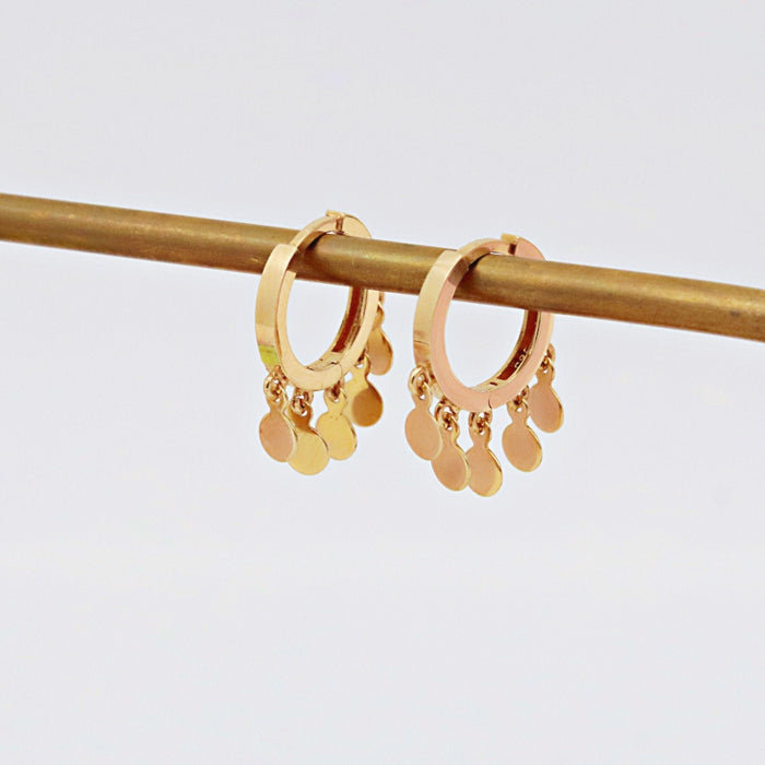 14k Gold Huggie Earrings