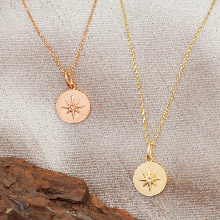 Gold Starburst Coin Necklace