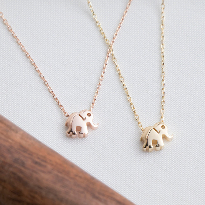 Gold Elephant Necklace